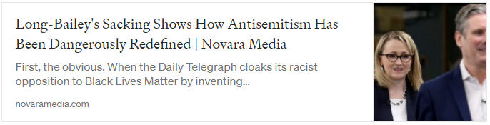 Long-Bailey's Sacking Shows How Antisemitism Has Been Dangerously Redefined | Novara Media